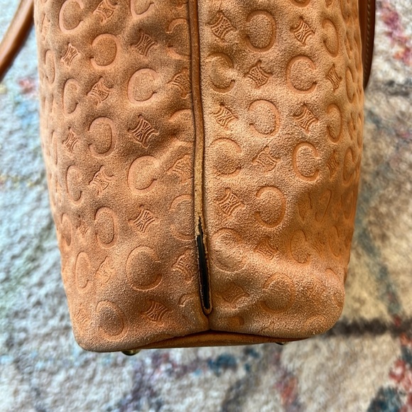 CELINE Macadam Suede Tote in Burnt Orange - Picture 5 of 10